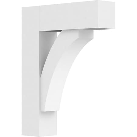 Ekena Millwork Standard Thorton Architectural Grade PVC Bracket with Block Ends, 3"W x 14"D x 18"H BKTP03X14X18THR05